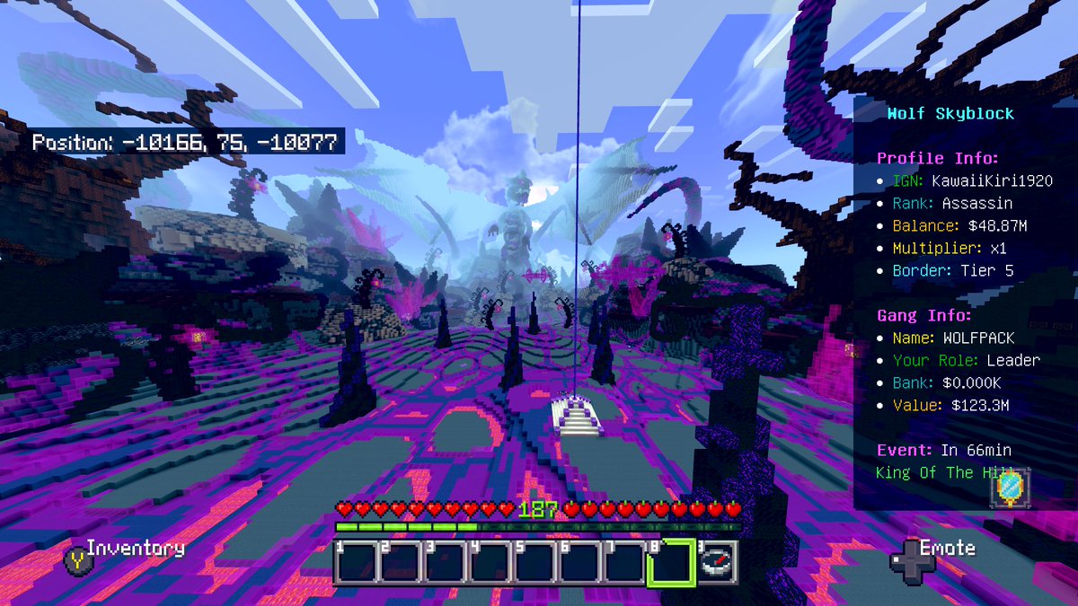 Wolf_Network_'s tweet photo. Come join wolf skyblock today! Active staff, dono items and more!! https://t.co/Gm4wtQbEx7
#skyblock #Minecraft #skyblockrealm #joinmyrealm pictures of #spawn and #warzone https://t.co/FGtEDxNaHN