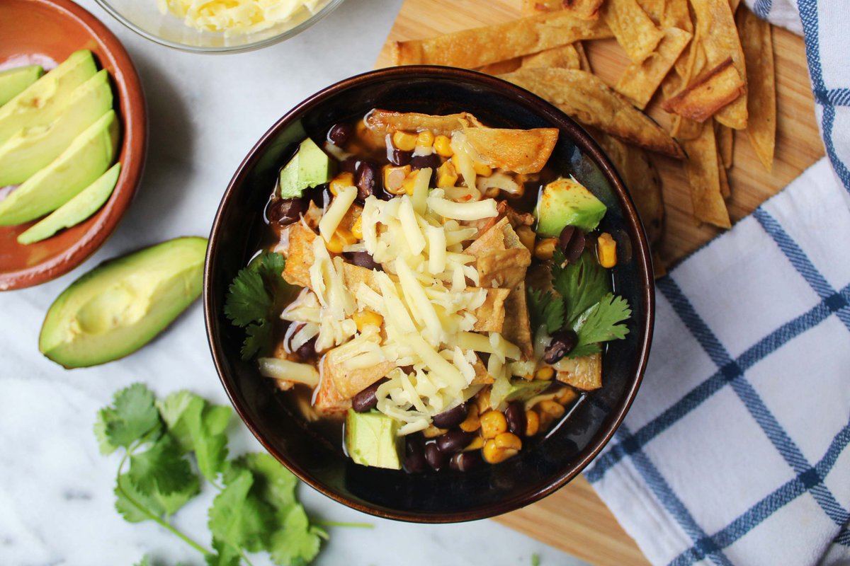 Chicken Tortilla Soup is the perfect dinner for any night of week! Full of shredded chicken, corn, beans, and homemade tortilla strips, this soup is hearty and ready in 30 minutes.

Get Recipe: bit.ly/38OsmXj