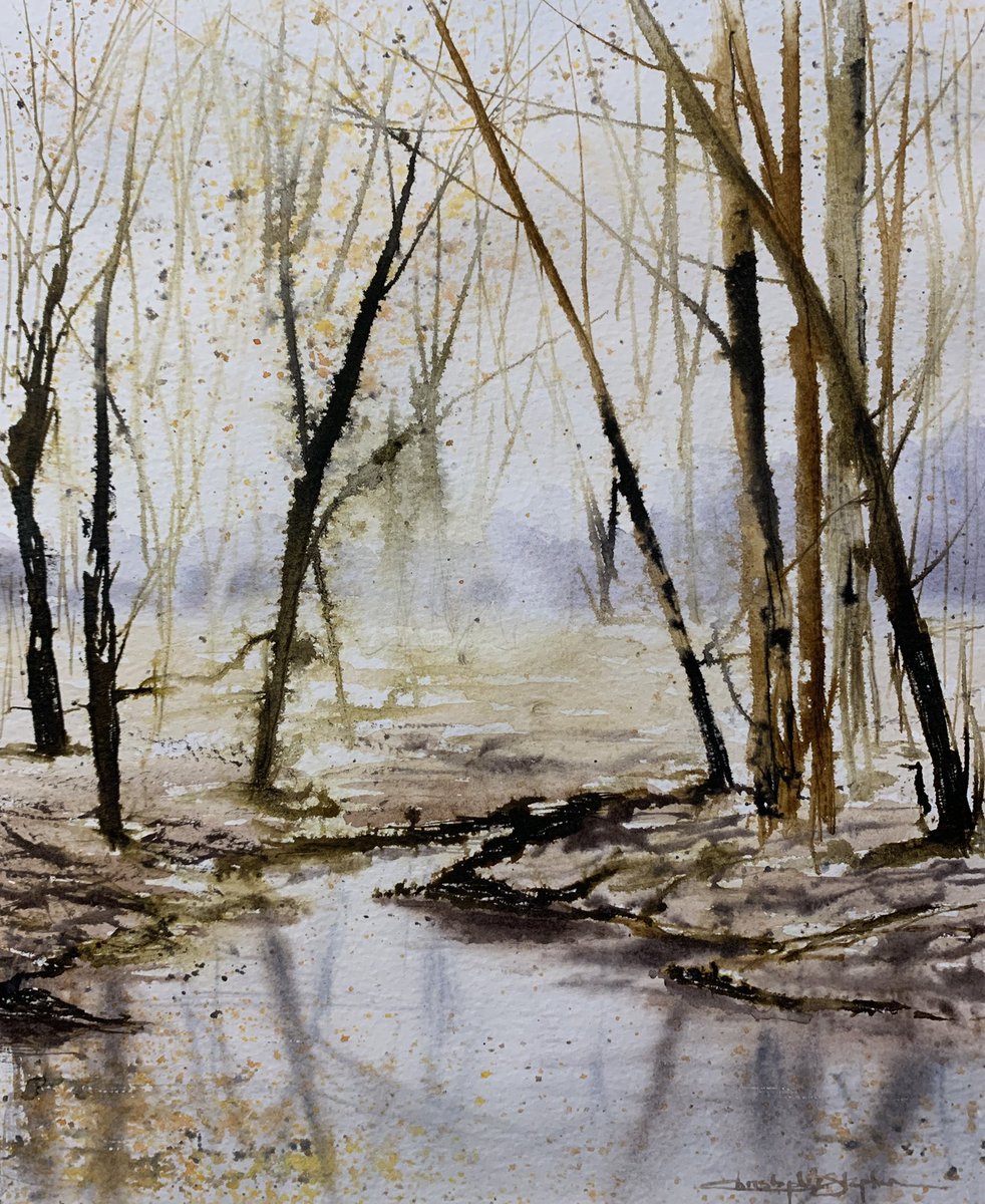 Christopher Stephen Art on Twitter "The Brook Watercolour Ink Art 