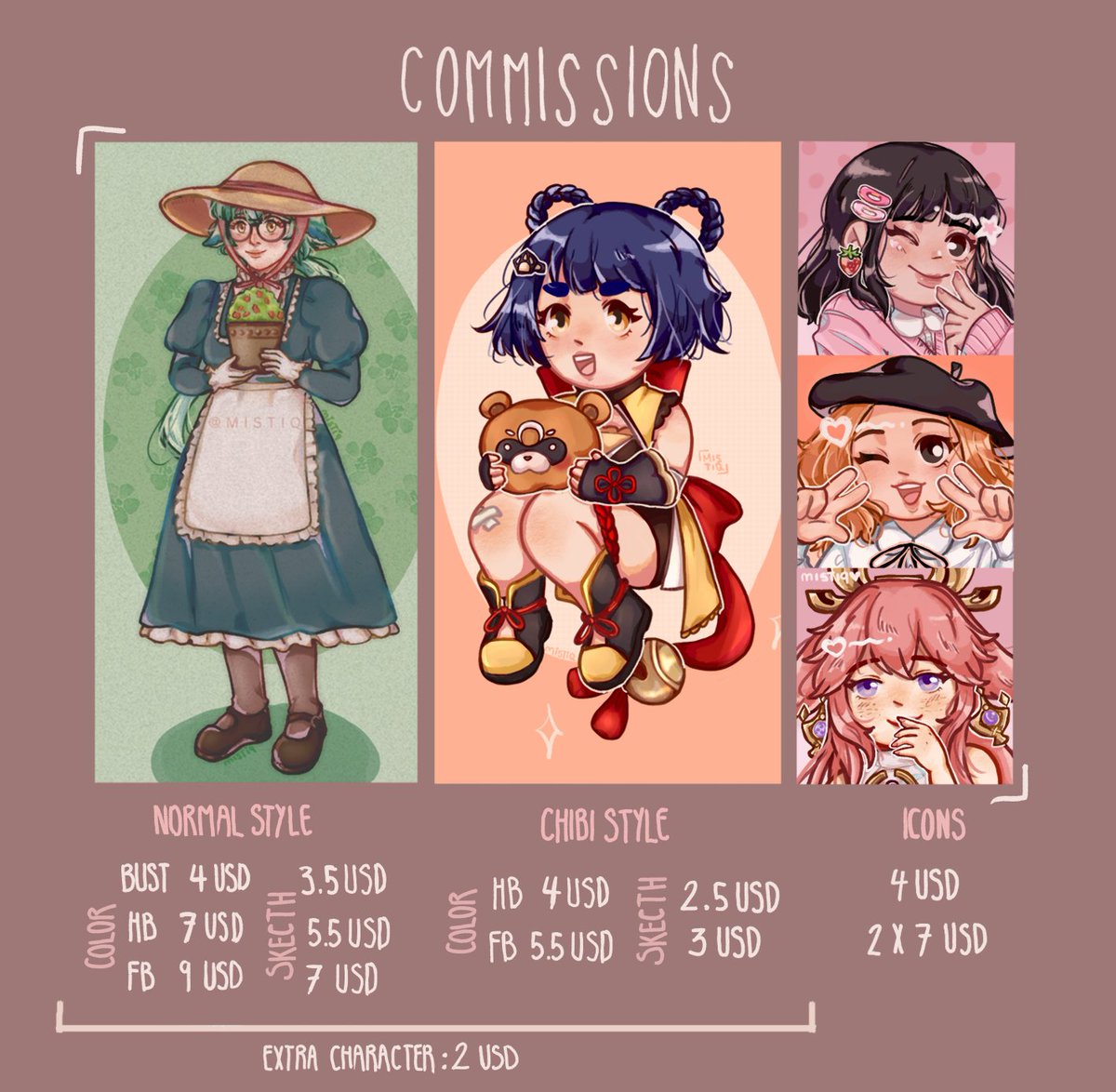 🍂¡COMISSIONS OPEN!🍂

Any doubt or question dm me! Thank you for your support! 🧡
#comissionsopen #comisionesabiertas #chibicomissions
