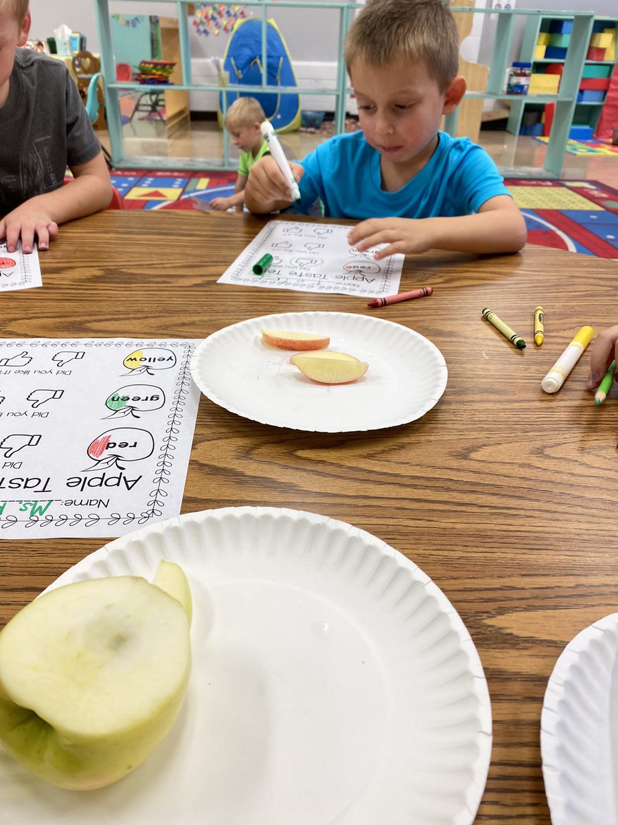 RaveMiss's tweet image. A perfect autumn day for our apple taste test! What’s your favorite color of apple? 💛🍎💚