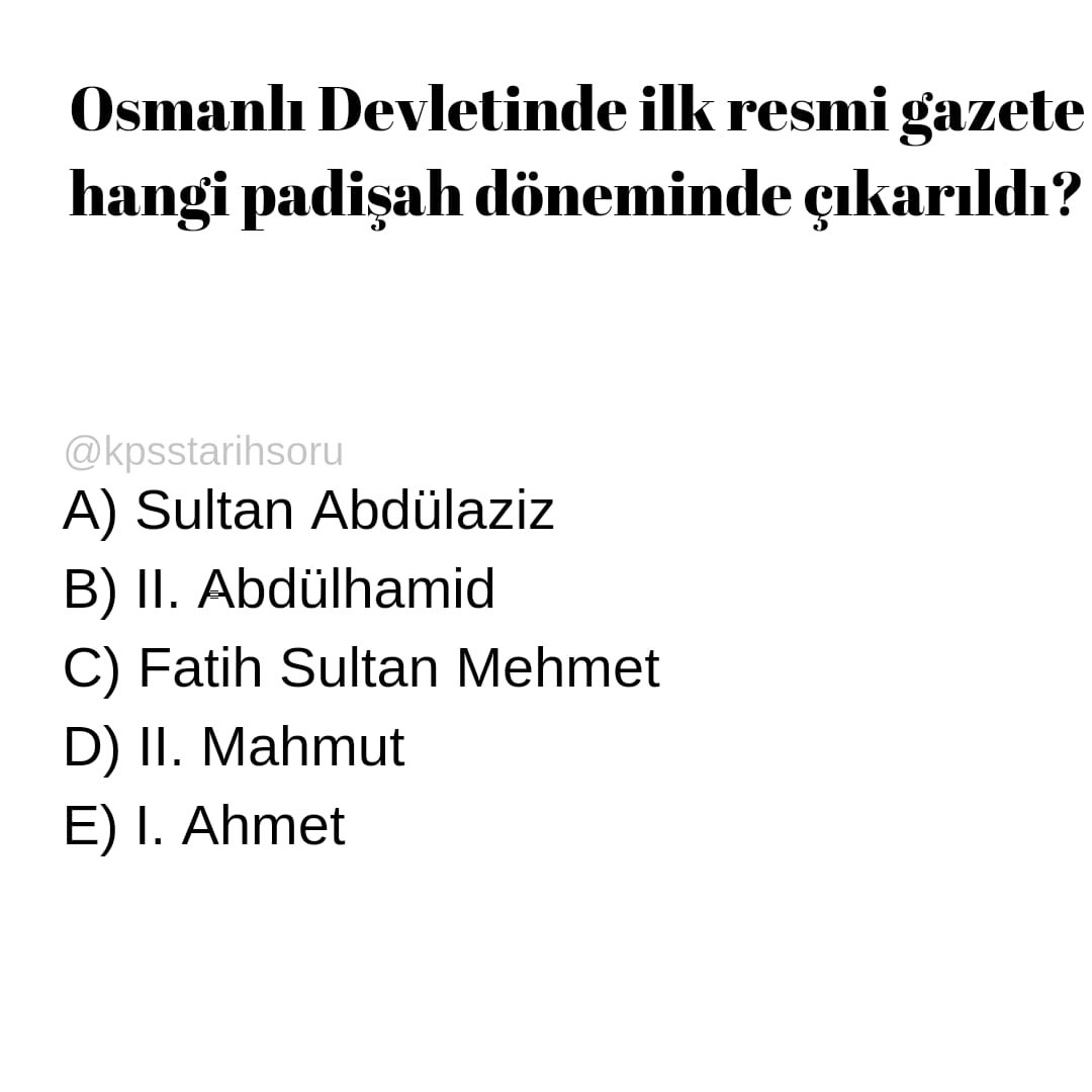kpsstarihsoru's tweet photo. #kpss #ösym https://t.co/Re49o9mv4x