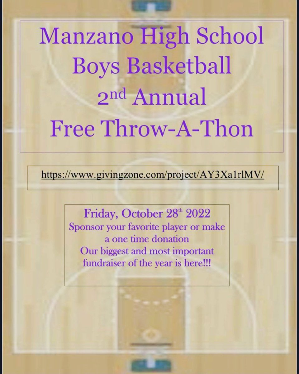 FreeThrow-A-Thon beginning! We appreciate al log your support!🙏🏼

Link!!👇🏼

givingzone.com/project/AY3Xa1…