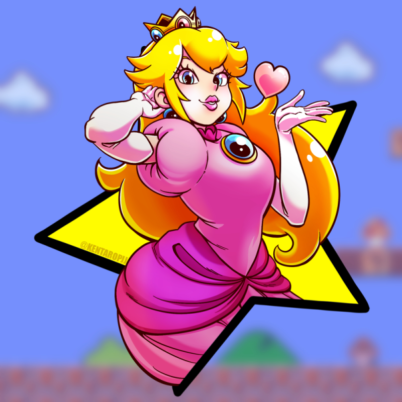 ピーチ姫 「Let's all celebrate #Mario ! #MarioMovie」|James Valle @ KawaiiKon 504のイラスト