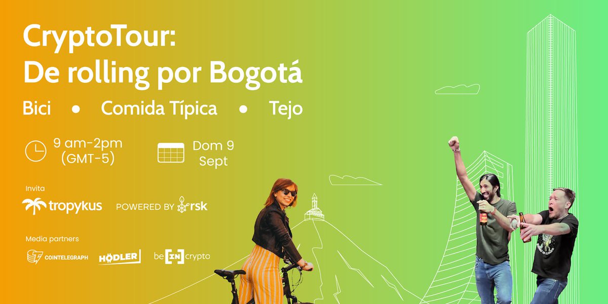 tropykus's tweet photo. 🚨🗓️ Reserva el domingo 9 de octubre porque llega el evento que te va a hacer vivir la experiencia cripto #bogotá por todo el cuerpo. 🔥🏃‍♂️🚴‍♂️💥 https://t.co/PnDrYLE9Pu