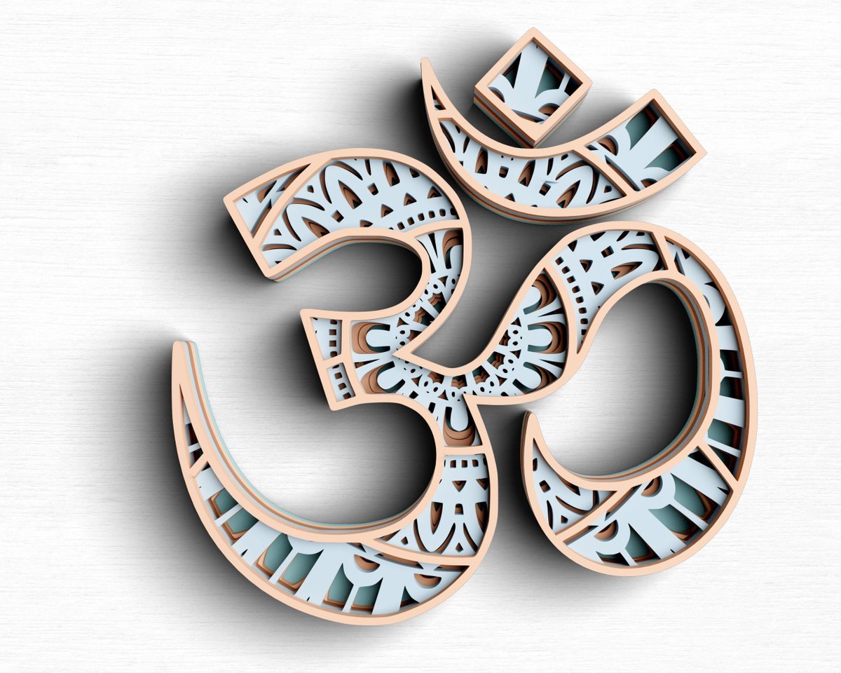 rishasart's tweet photo. Excited to share the latest addition to my #etsy shop: 3D OM SVG DXF 5 Layer - Yoga Svg 3D Mandala Svg - Layered Mandala Svg files for Cricut, Laser Cut https://t.co/uSWI7JJNcD #modelmaking #omsvg #yogasvg #3dmandalasvg #layeredmandalasvg #svgfliesforcricut https://t.co/qUredCUvy4