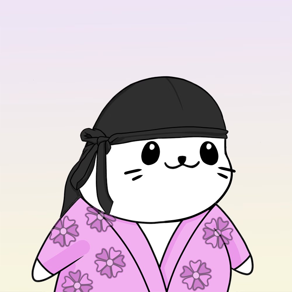 YammoYammo's tweet photo. Alright it's official. I've been wanting a @sappyseals with Kimono for like months, and finally. Thanks @RealConja always looking out for me hook up with @CJ_Thewoo, TheWoo themselves gave me a real smooth deal. Stoked to be in the community, upcoming rebrand! LFG. Arf. 🦭✨ https://t.co/ULn6CMcpN0
