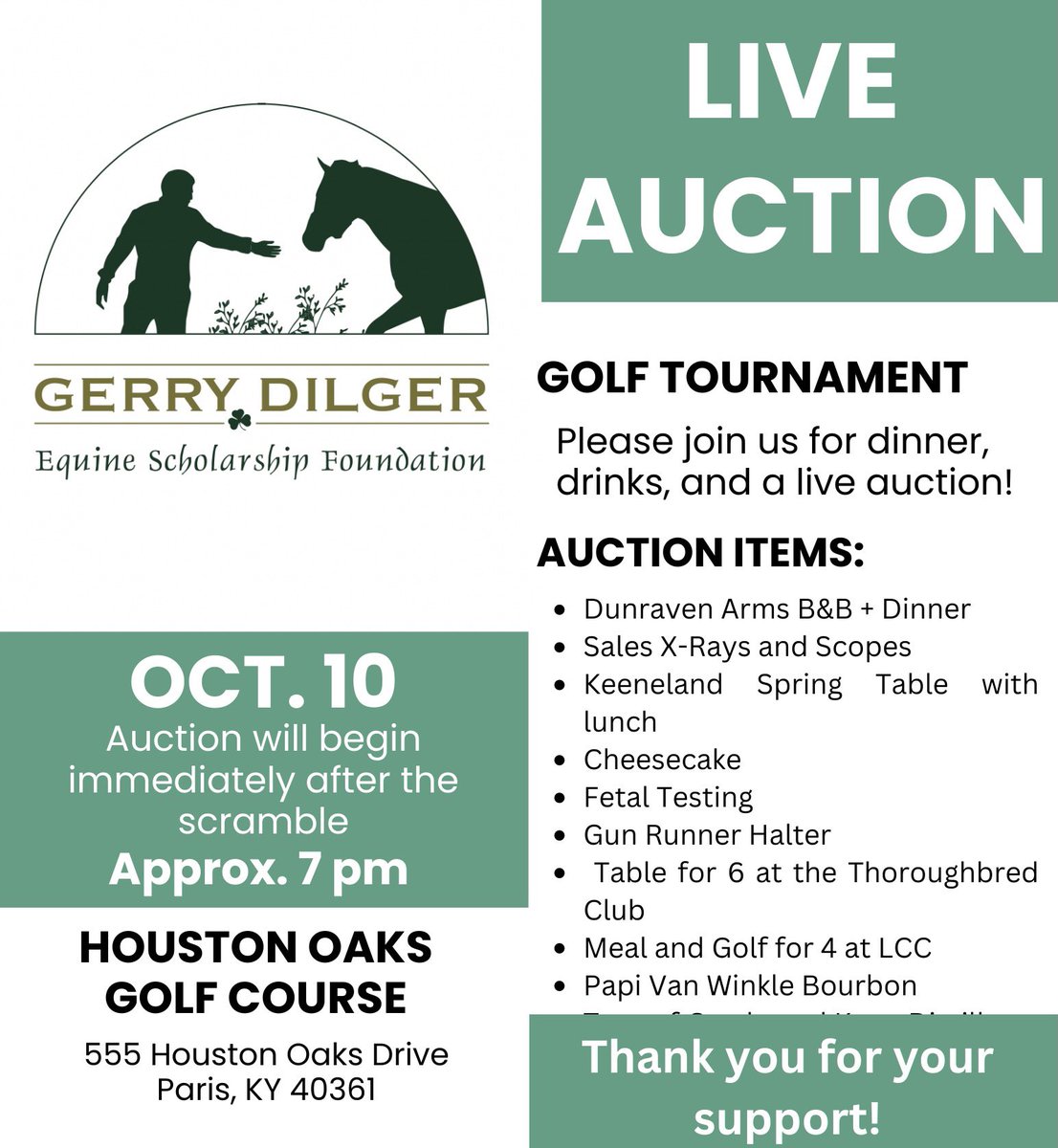 Gerry Dilger Equine Scholarship Foundation tweet media