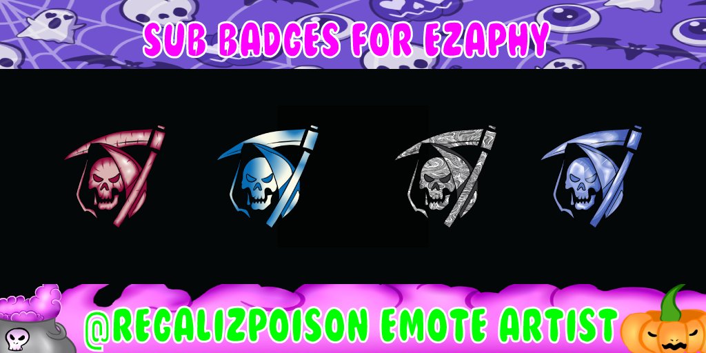 RegalizPoison's tweet photo. ๐ Order Delivered๐
#badges #emoteartist #artistsontwitter #artist #TwitchSubBadges #twitchbadges #customsubbadges #SubBadges #ArtistOnTwitter https://t.co/KpyXIWadIY