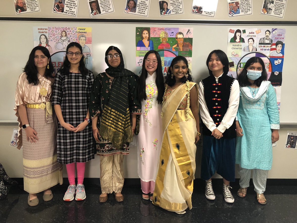 KISD_Academy's tweet photo. Multicultural Week continues at KCA. Students proudly dressed up to show their heritage. What a great opportunity to learn about the different cultures  represented here at KCA! #CelebrateKISD #MulticulturalWeek https://t.co/B4PF4aRvmu