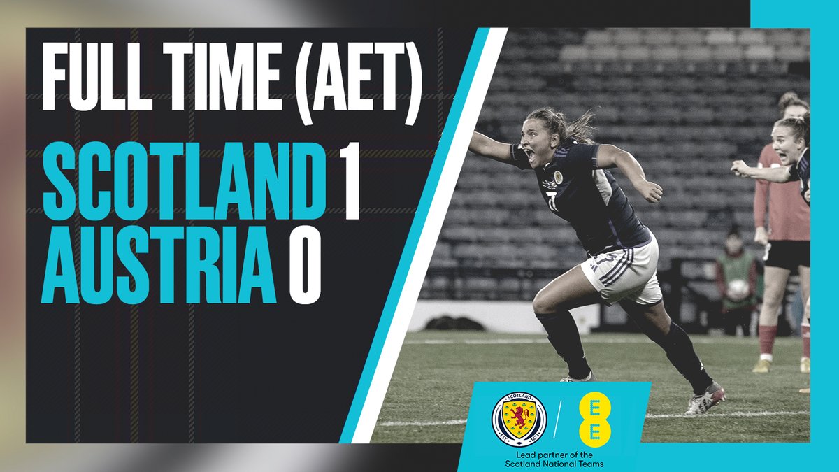 Scotland National Team (@scotlandnt) on Twitter photo FULL TIME (AET): Scotland 1-0 Austria.
Abi Harrison's headed goal wins the game in extra time!
Our <a href="/FIFAWWC/">FIFA Women's World Cup</a> play-off journey continues next Tuesday, when we will face Republic of Ireland at Hampden Park 🏴
#SWNT FULL TIME (AET): Scotland 1-0 Austria.
Abi Harrison's headed goal wins the game in extra time!
Our <a href="/FIFAWWC/">FIFA Women's World Cup</a> play-off journey continues next Tuesday, when we will face Republic of Ireland at Hampden Park 🏴
#SWNT
