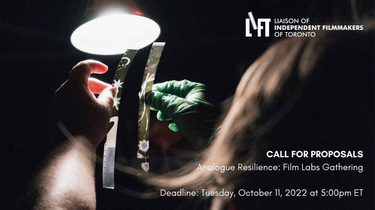 ⌛️⌛️⌛️ <a href="/LIFTfilm/">LIFT</a> is hosting an #analogue #film labs gathering for #filmmakers from May 25 - 30, 2023 in #Toronto. Last call for "Analogue Resilience" #proposals. Deadline is Tuesday, October 11, 2022. Details: lift.ca/programming-ho… #FilmLabsToronto2023 #AnalogueResilience 📚🎞️
