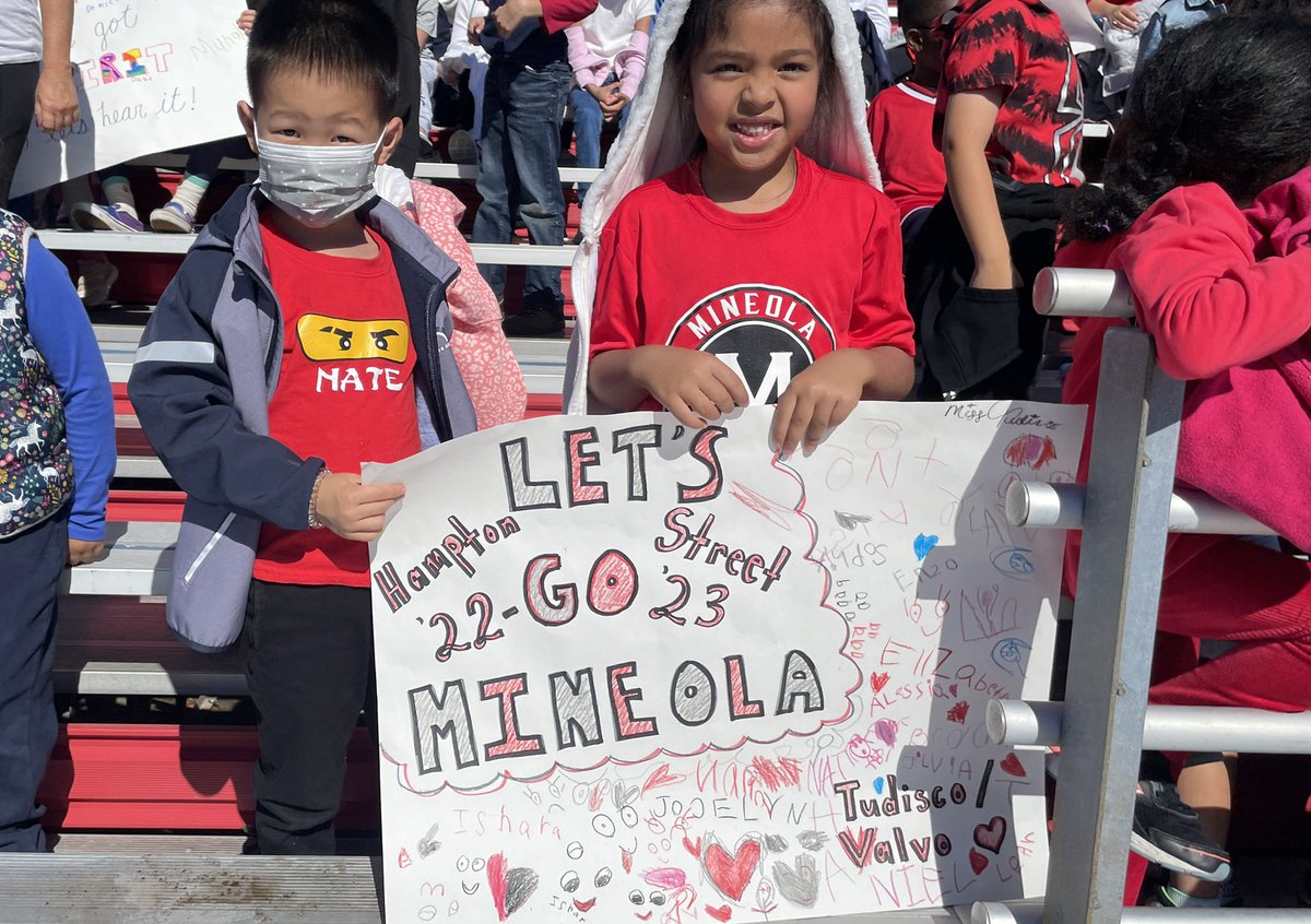 Mustang Power! 🐎 Thank you so much to the <a href="/mineolahs/">Mineola High School</a> cheerleaders for an awesome pep rally today!  Our learners at <a href="/Hampton_Street/">Hampton Street</a> were so happy to cheer alongside you all and we’re super excited for Homecoming! ❤️ #MineolaProud