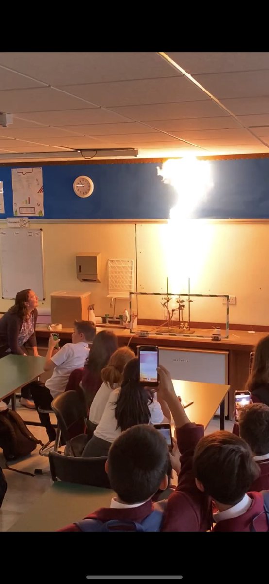 SNHSChemistry's tweet photo. BANG FRIDAYS is on again tomorrow for S1 at 12:45 in Lab 6 💥 here are some photos of our demonstrations so far…@stninianscience https://t.co/B5KgNEn63z