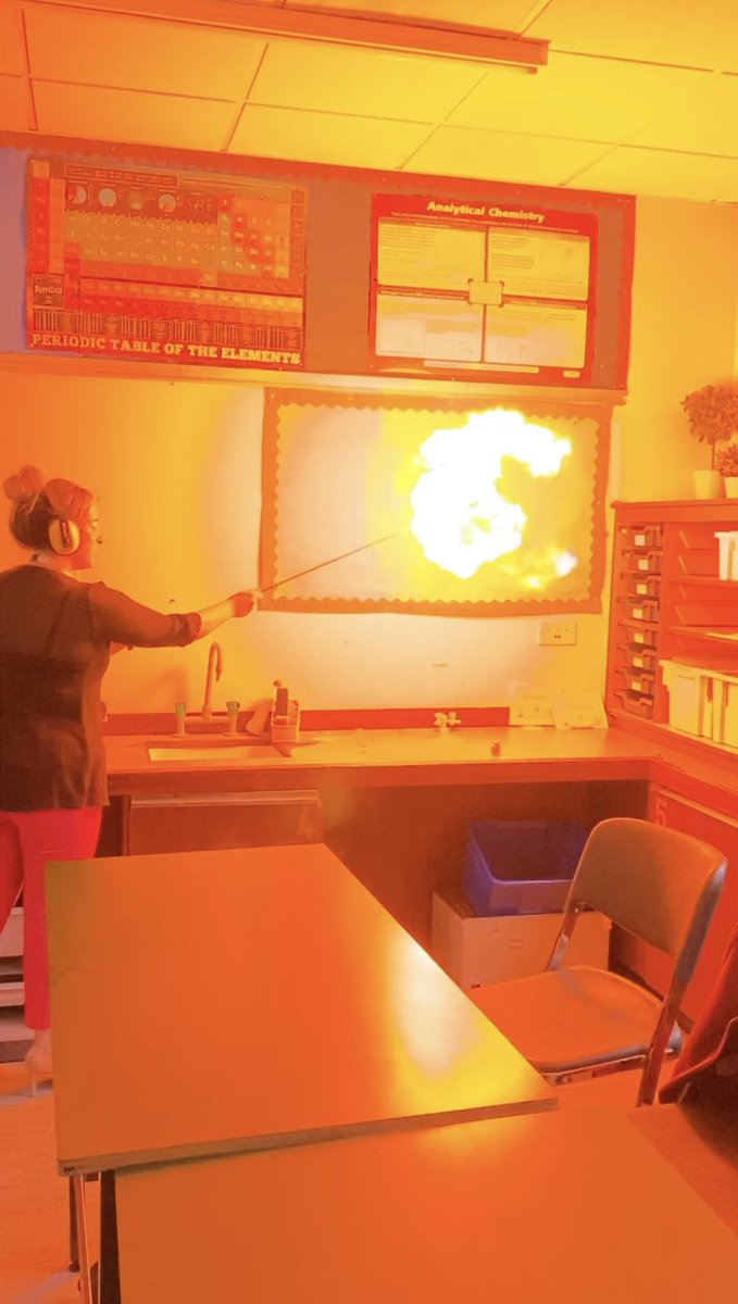SNHSChemistry's tweet photo. BANG FRIDAYS is on again tomorrow for S1 at 12:45 in Lab 6 💥 here are some photos of our demonstrations so far…@stninianscience https://t.co/B5KgNEn63z