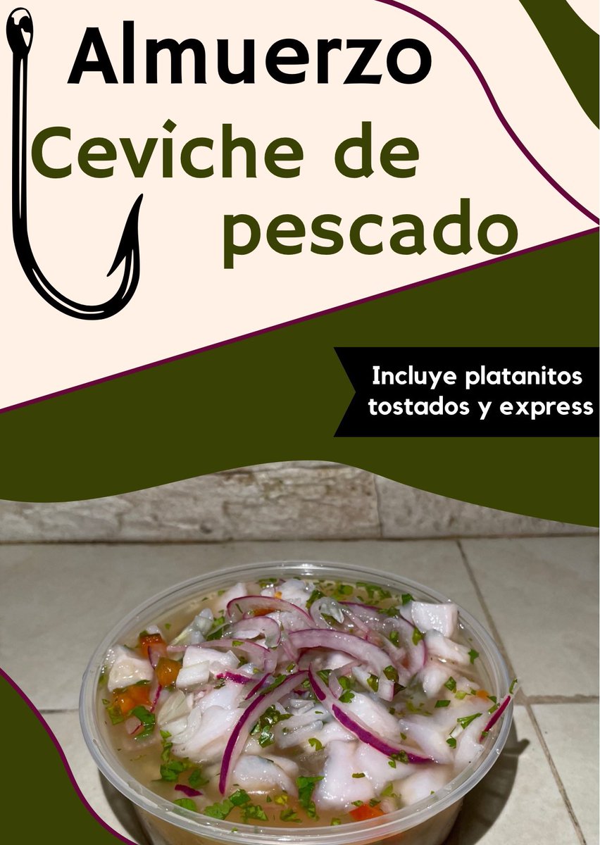 Gallada, este sábado voy a vender ceviche por si alguno gusta! ❤️🤙🏼