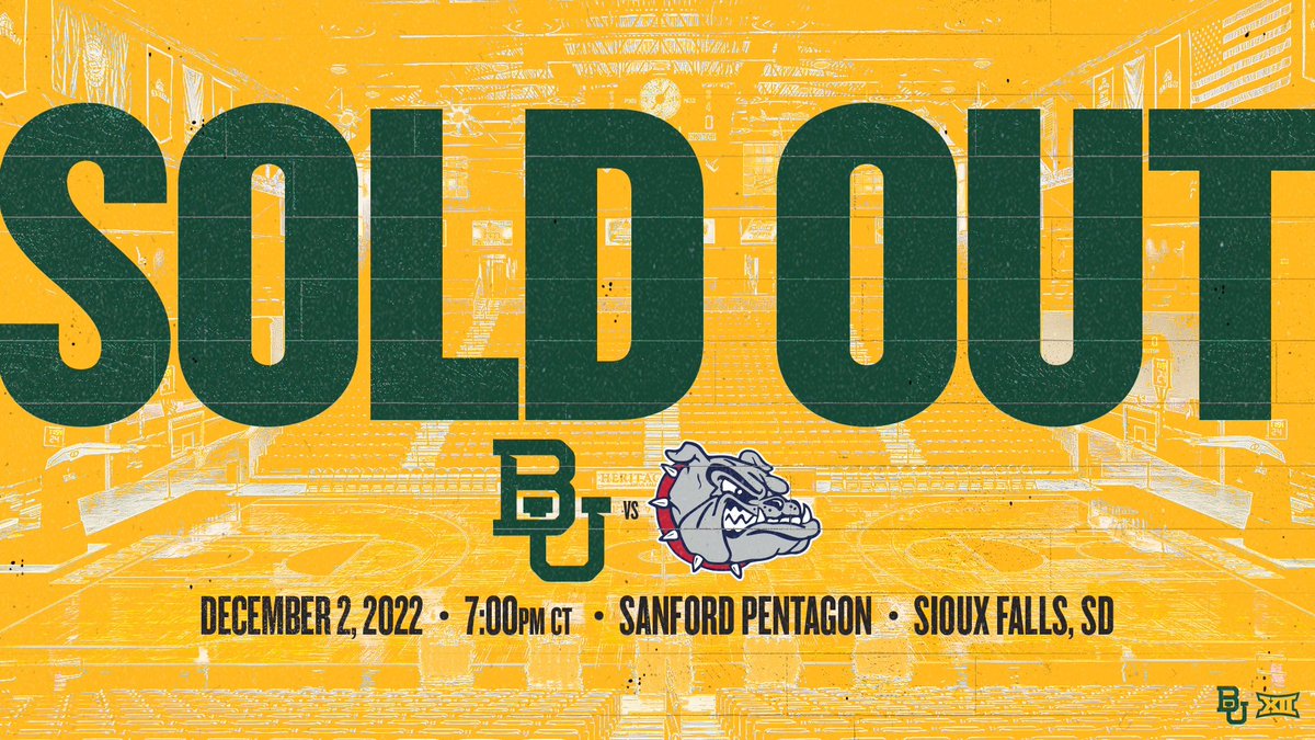BaylorMBB's tweet photo. Sold out in 6 minutes.
A Sanford Pentagon record 😳

#SicEm | #CultureofJOY https://t.co/Ms5iOgofVb