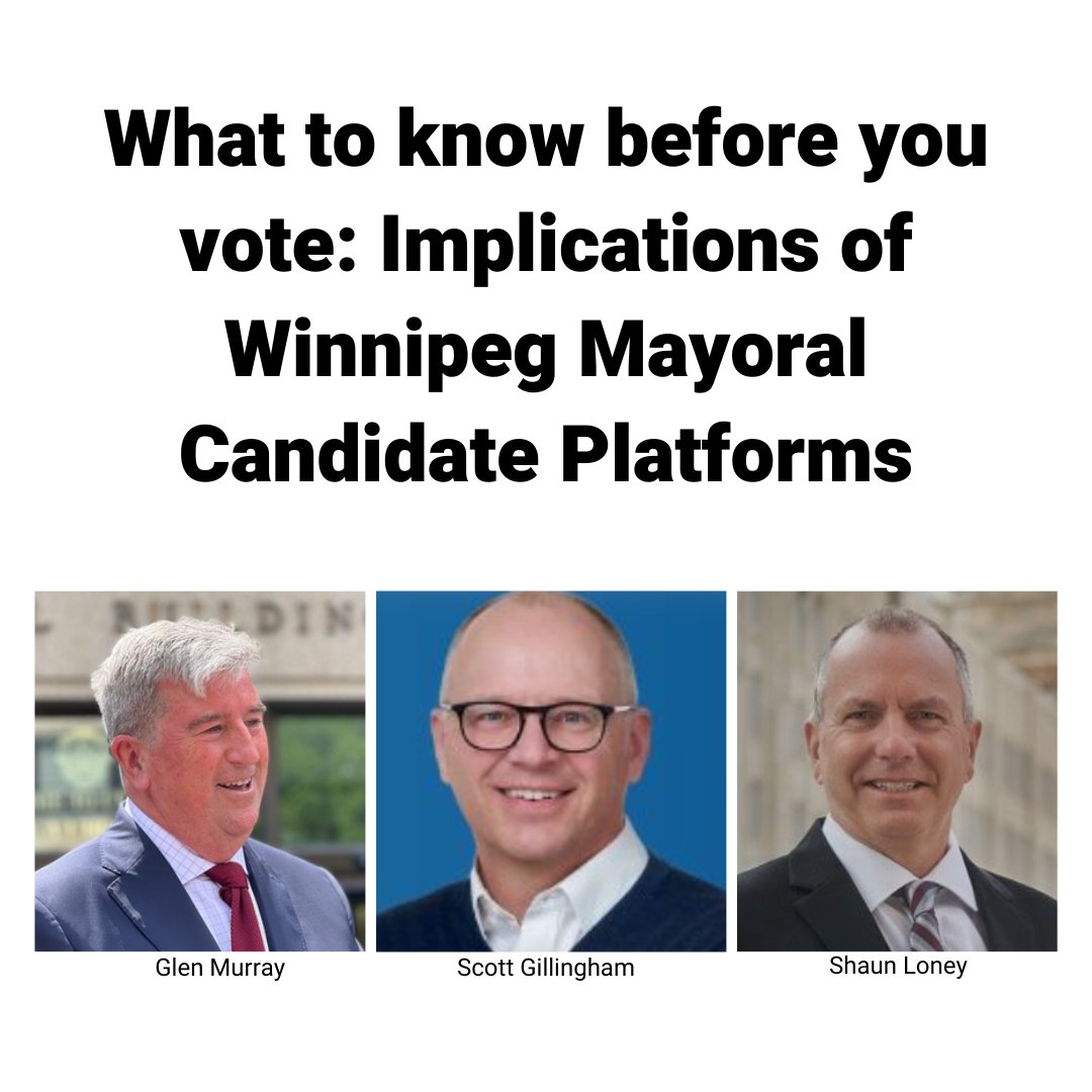 CCPAMB's tweet photo. Attention #Winnipeg: What to know before you vote #wpg22 

Research &amp; analysis on the policy platforms of 3leading candidates for Mayor of Winnipeg on policing, recreation, housing, taxation and equity
https://t.co/3Amsj5k7wA
#wpgpoli @Glen4Wpg @ScottGillingham @ShaunLoney https://t.co/AQjRfsq6rH