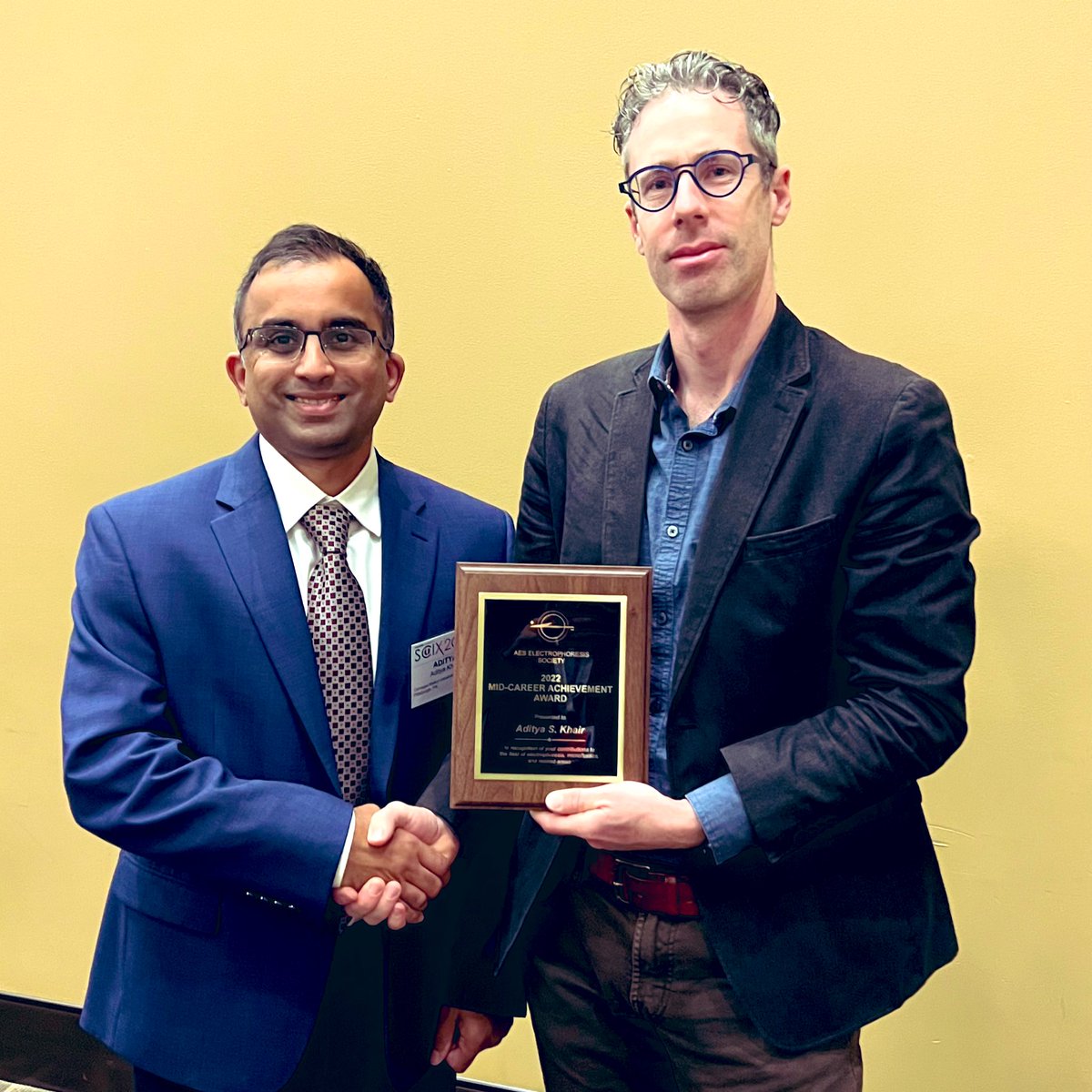Congratulations to AES Mid-Career Achievement Award winner, Dr. Aditya S. Khair!
