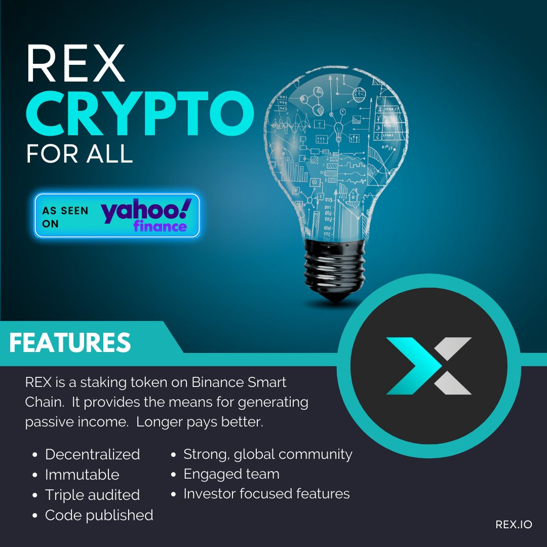 UncleREX_'s tweet photo. @DeFiGemsX Soon u will see #REX up there!
Amazing #Staking platform with built in #DEX for #stakes on #BSC thats going multichain!
Own #Rexaverse and Blockchain coming!🔥
Tripple Audited No Oa No Admin Keys and No Teamtokens!
Safe haven for whats coming!
Protocol 3M old tho Community 1.5yrs https://t.co/blqxF3eJ0z