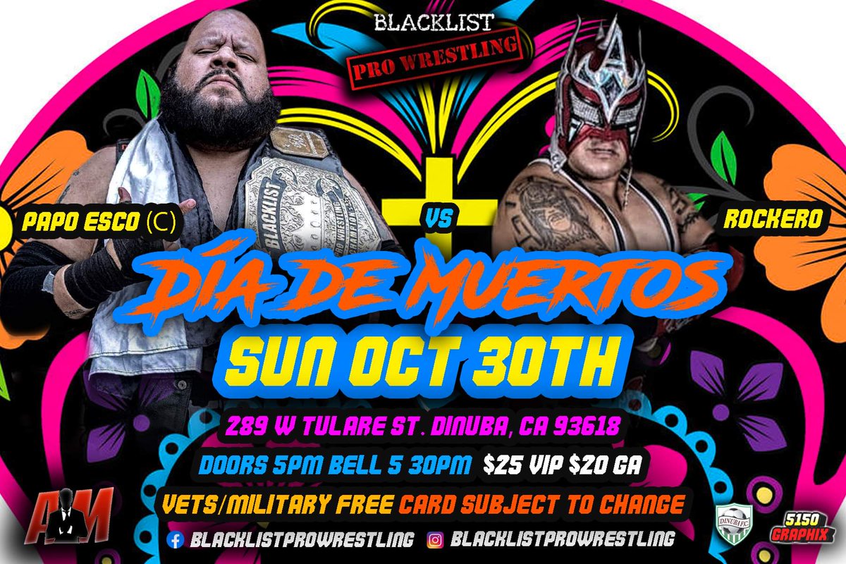 BlacklistPro's tweet photo. Blacklist pro Heavyweight champion King Fat Boy @Papo_Esco defends his title as he takes Rockero!!!
https://t.co/zr1kllAUyP

#dinuba #prowrestling #indywrestling #independentwrestling #luchalibre #mma #wwe #wweraw #nxt #wwesmackdown #AEW #aewrampage #roh #njpw #cityofdinuba https://t.co/UW4emCsJtB