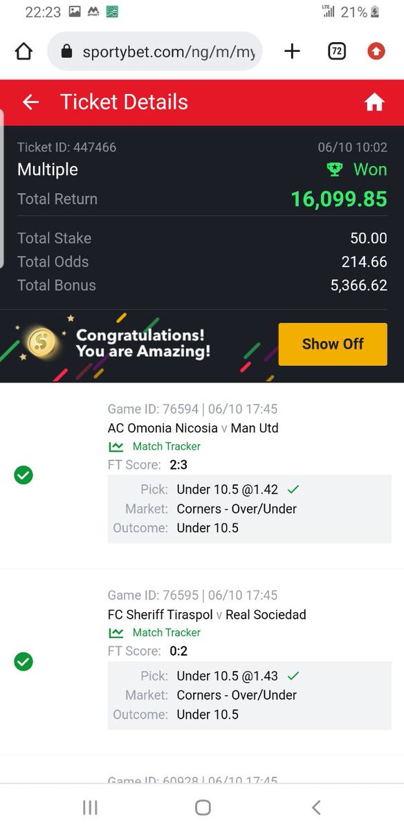 bossolamilekan1's tweet image. 564odd✅✅✅✅✅
214odd ✅✅✅✅✅✅
122odd✅✅✅✅✅✅
134odd ✅✅✅✅✅✅
With many other winnings I can post, y'all can still drop your winning ticket under the post