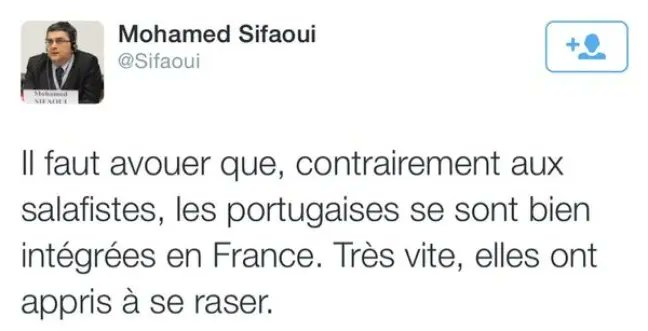 Ilyesramdani1's tweet photo. Mohamed Sifaoui est le nouveau directeur de la communication d'@AngersSCO. Un florilège de ses propos racistes et islamophobes pour ceux qui ne le connaissent pas. Il fera la paire avec Saïd Chabane, le président du club, mis en examen pour plusieurs agressions sexuelles. https://t.co/ScSC9eHbVB