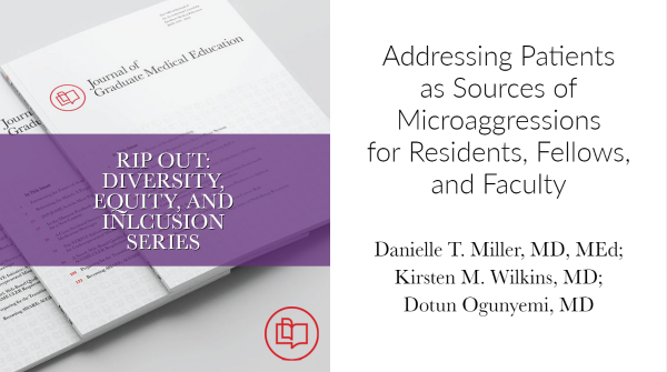 Trainees and faculty typically lack formal training in recognizing and responding to microaggressions. Creating an inclusive clinical learning environment requires that all team members are prepared to take action bit.ly/3Cme8Mq #MedEd