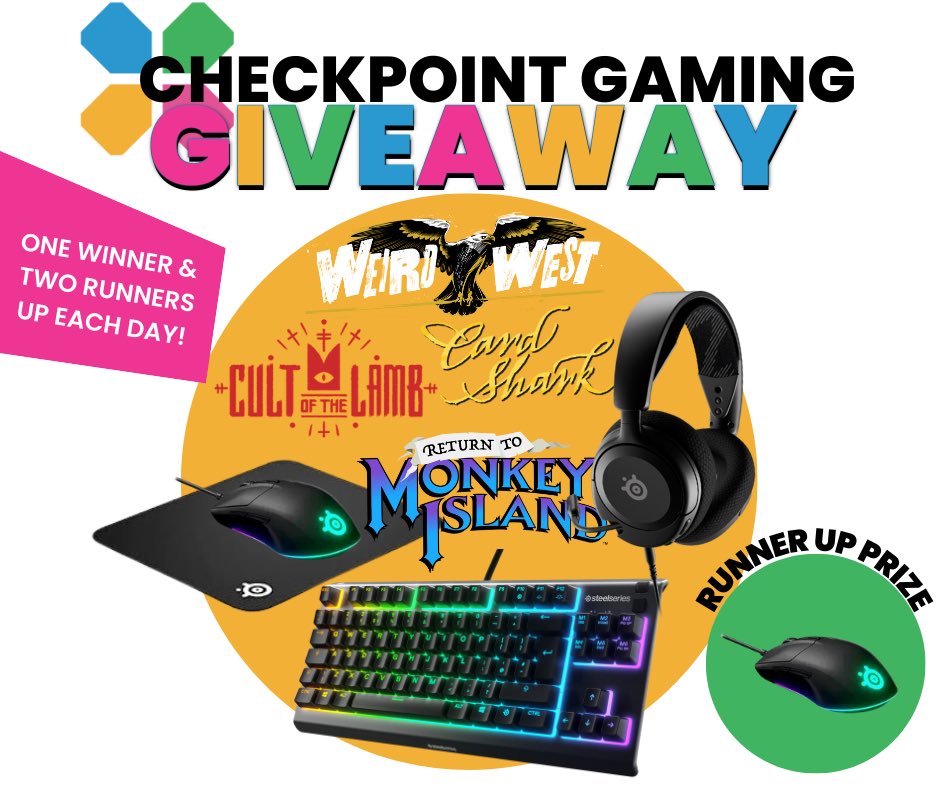 CheckpointAU's tweet photo. WIN: 1 of 3 SteelSeries x Devolver Digital prize pack!!

Thanks to our friends at @SteelSeriesANZ and @devolverdigital, we have an epic #PAXAUS prize pack with a full gaming accessories setup and wonderful games!! 🤩

ENTER HERE:
https://t.co/y1B7AIJCVW https://t.co/hZPHY2CssR