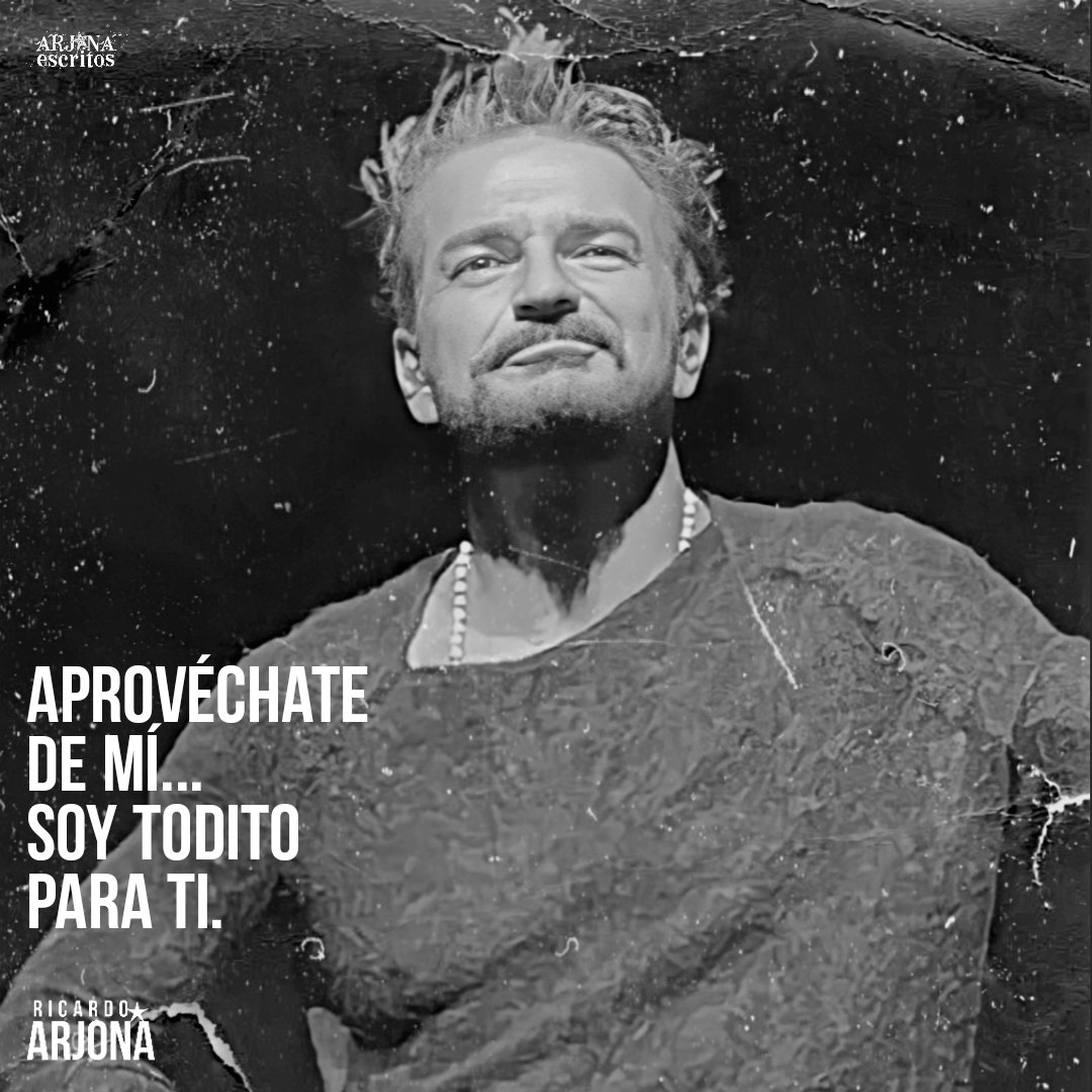 ArjonaEscritos's tweet photo. 🎙༄✮⋆Aprovéchate de mí... Soy todito para ti. ⋆Pᴏʀǫᴜᴇ ᴘᴜᴇᴅᴏ✮⋆
@Ricardo_Arjona https://t.co/NuzAVcmkNH