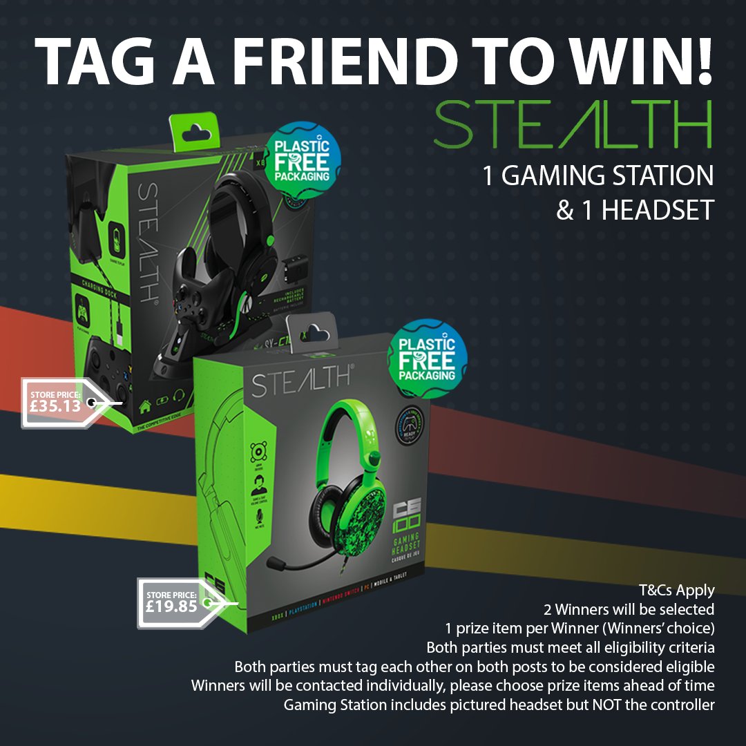 shoptonet's tweet photo. TAG A FRIEND TO WIN 1 #StealthGamingStation AND 1 #StealthHeadset !
In 5 easy steps:
1. Like this post
2. Tag your friend!
3. Share
4. Follow:
https://t.co/WbmNp8OQ9k
https://t.co/KZJpDa9FOJ
5. Subscribe: https://t.co/G2SM6eQl2p

UK Only
DEADLINE: 13.10.22, 23:59 GMT
#ShopToComp https://t.co/G5PYCpMHxp