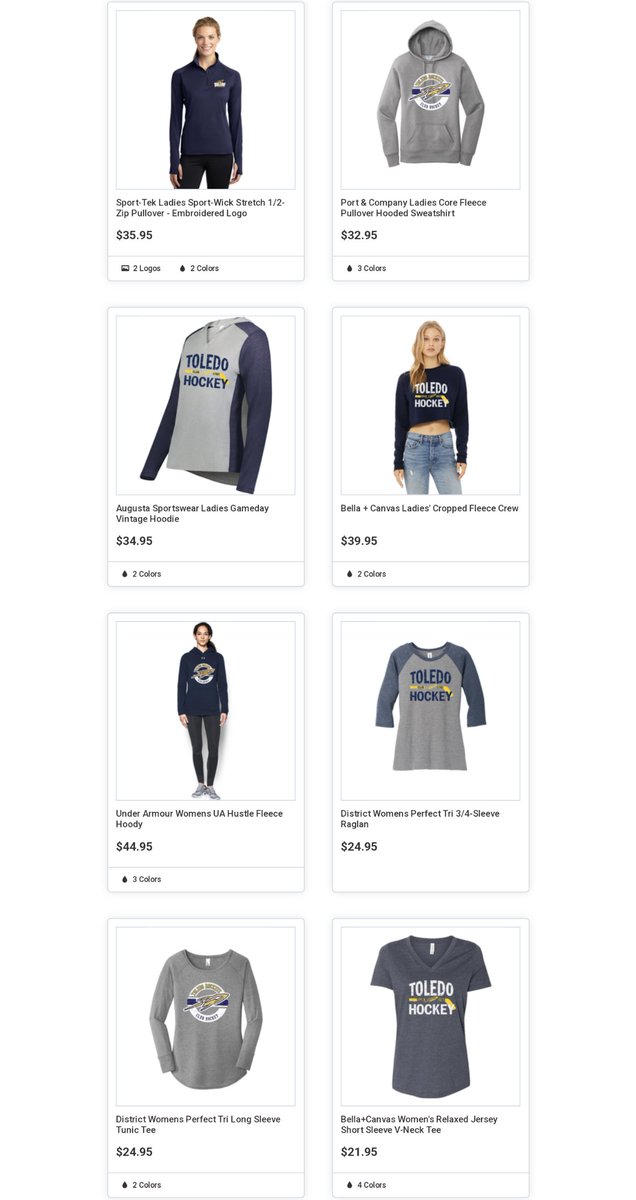 UToledoHockey's tweet photo. 🚀🏒UT Hockey Apparel Store 🏒🚀
The UT hockey apparel store is now open! The store will remain open until 11:59pm on Sunday, October 16th so don't miss your opportunity to support the UT Hockey program!

https://t.co/cDIIogAdwz https://t.co/VjaOOOtzoe