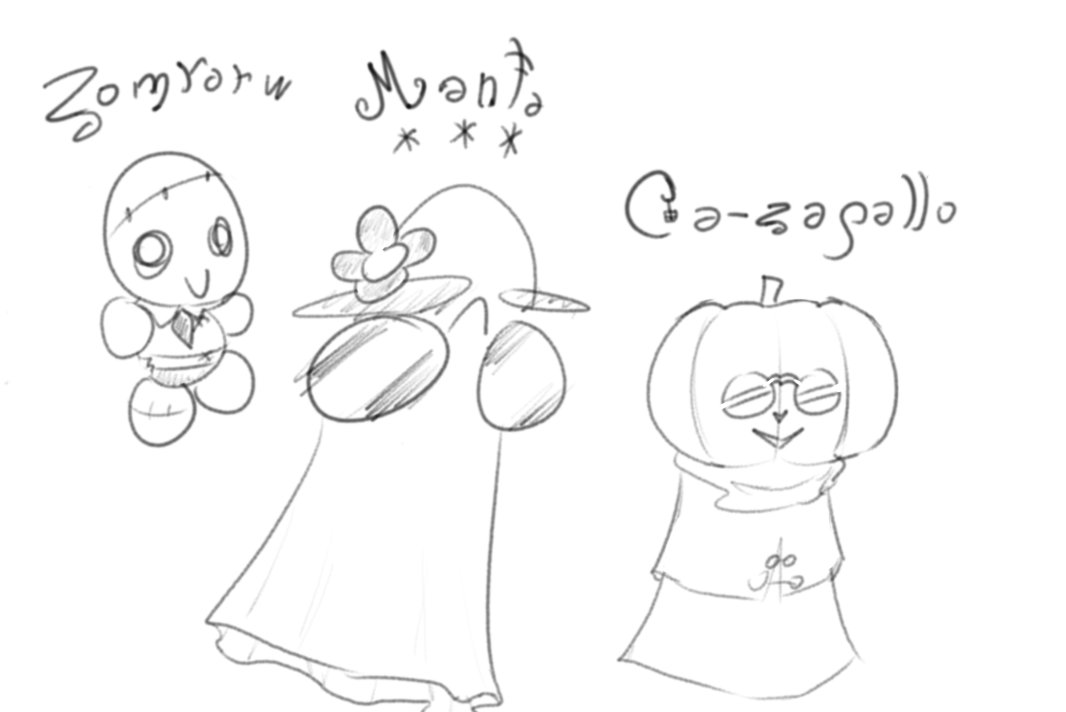 FrauF17's tweet photo. Trio halloween 🎃

#art #drawing #OC #Halloween https://t.co/6mZAsfmO4g