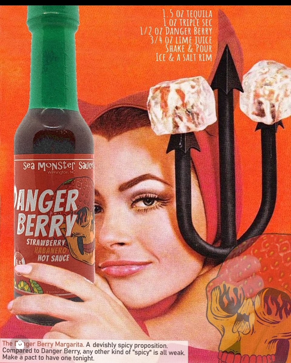 The Devil's Margarita.  Make it a spicy night with this sexy #margarita recipe! Basically a margarita with Danger Berry #hotsauce