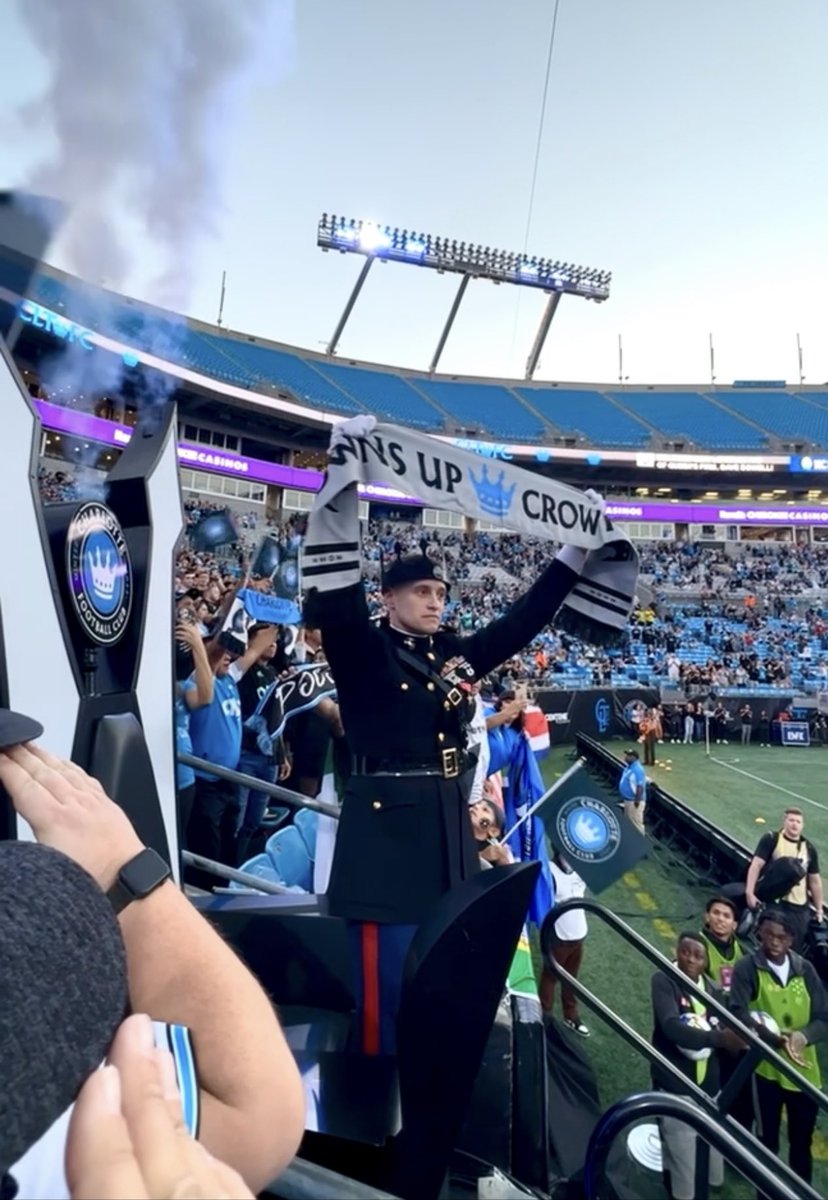 AliciaLalone's tweet photo. @DonCornelius70 @Egon084 @queensfirm Amazing @CharlotteFC #Coronation last night 👑!! #MilitaryAppreciation #SempreFi @USMC https://t.co/xUp6kmsieQ
