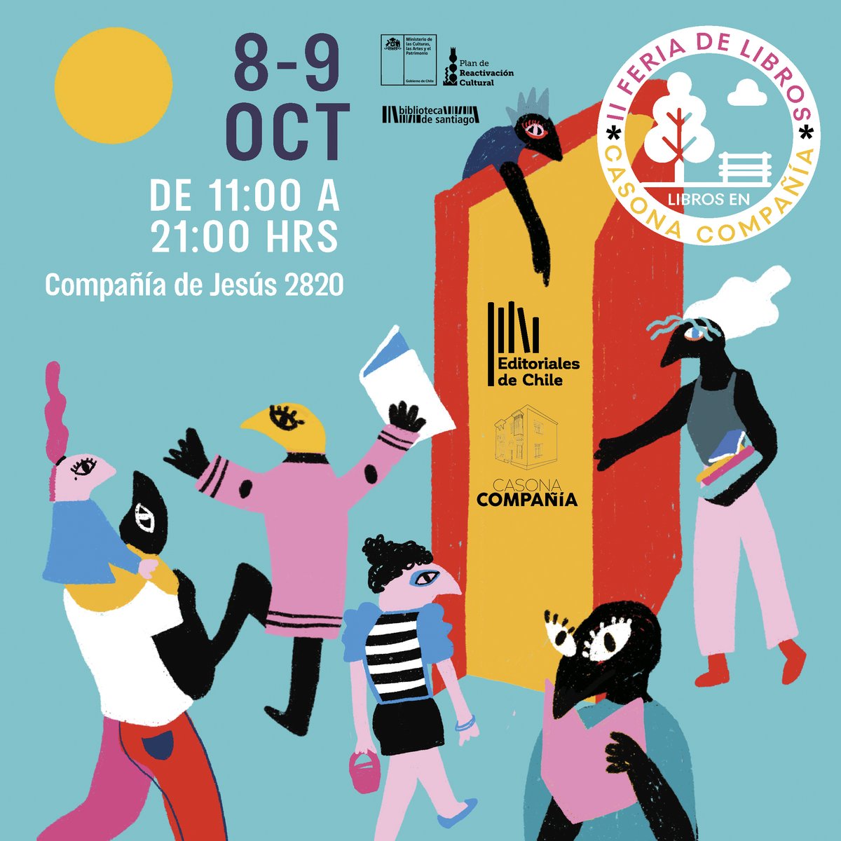 LibroVerde_'s tweet photo. Nos encontramos este fin de semana en la II Feria del Libro de @EditorialesCL
¿Cuándo?
Sábado 8 y domingo 9 de octubre
de 11:00 a 20:00 hrs.
Casona Compañia
Compañia de Jesús 2820, Santiago.
Barrio Yungay
#edicioneslibroverde #feriadellibro @culturas_cl @bibliotecadStgo https://t.co/05akdreKwe