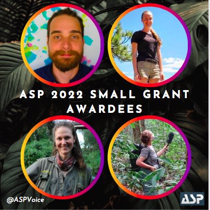 This month, ASP will catch up with the 2022 Small Grant Awardees. Stay tuned for updates from the field and exclusive project details 👀 

Congratulations to the awardees and thank you for being apart of ASP! #primatology #sciencefunding #primates #aspdenver2022