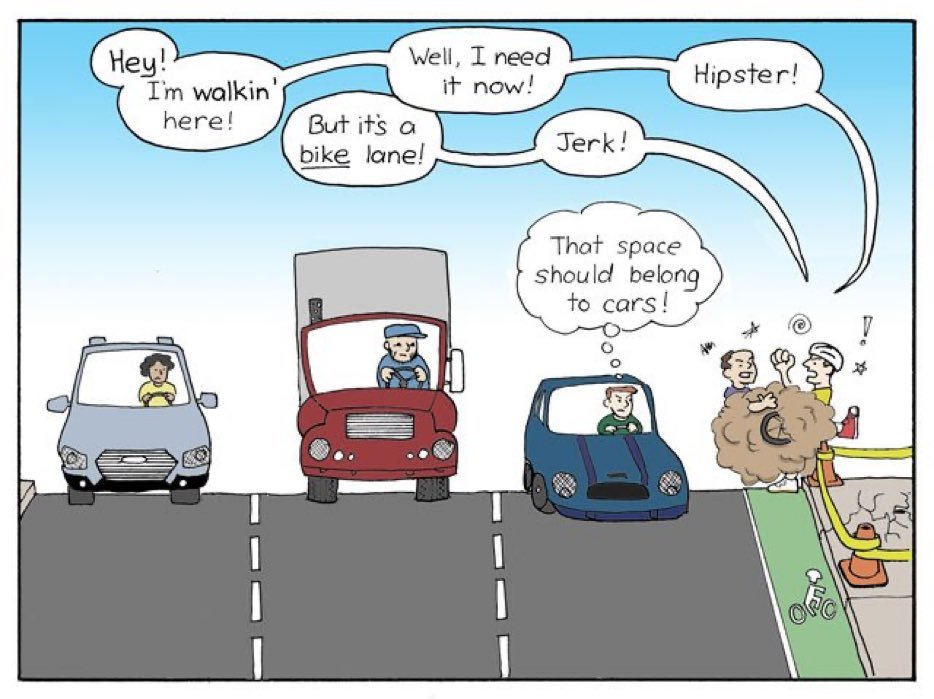 _dmoser's tweet photo. 🚗🚗

“That space should belong to cars!”
👇👇

HT 
@StreetsblogUSA https://t.co/paAmVy8ybc