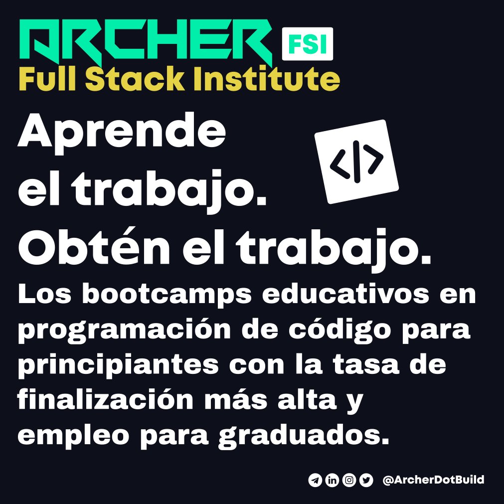 ArcherDotBuild's tweet photo. Learn </> the job. Get the job.
-
Aprende </> el trabajo. Obtén el trabajo.
-
➡️➡️➡️ https://t.co/EG9zye58fD