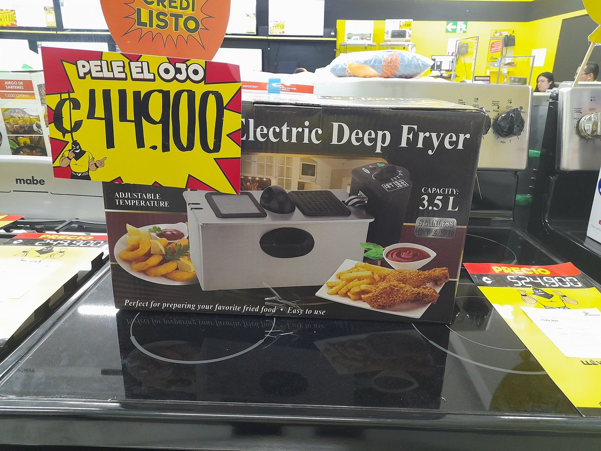 LuisRonaldMesen's tweet photo. Me voy a comprar una freidora para hacer pollo frito y aritos de cebolla . Esta la vi en #promoción en el #Verdugo en #Multicentro Desamparados https://t.co/tvm6UY72AB