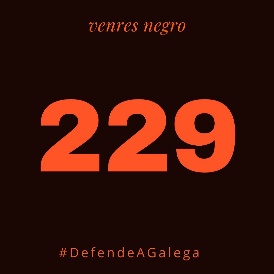 DefendeAGalega's tweet photo. 2️⃣2️⃣9️⃣ semanas xa denunciando a manipulación e o desmantelamento. 
E seguimos!

Este #VenresNegro229CRTVG, concentración informativa en Lugo ás 11, na praza do Seminario. 
 E o domingo 6 de novembro, manifestación en Santiago. 
#DefendeAGalega #RescatarACRTVG https://t.co/3WSKHG1W5k