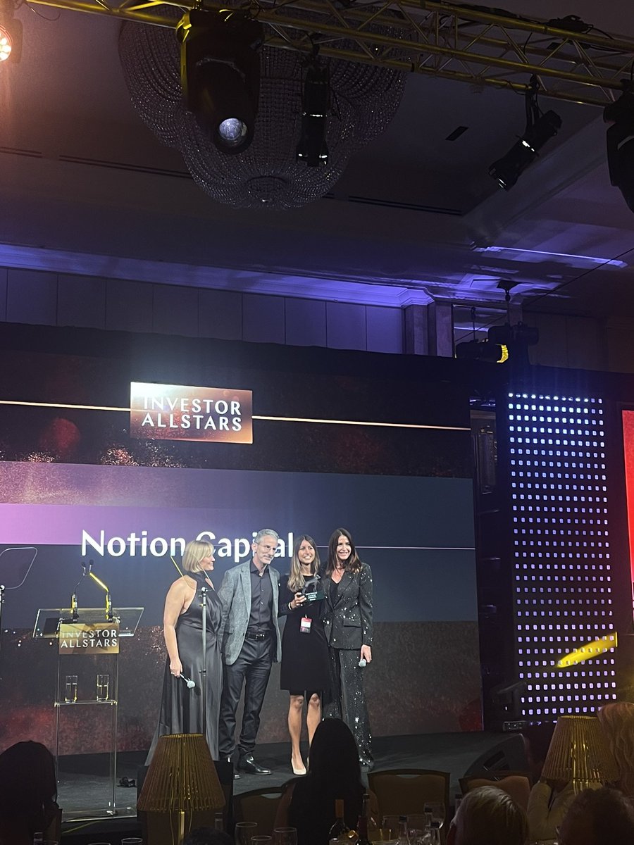 GP Bullhound (@gpbullhound) on Twitter photo Huge congratulations to <a href="/NotionCapital/">Notion Capital</a> Capital, who won the VC of the Year #Award at #InvestorAllstars. For their formidable reputation amongst founders as being incredibly helpful, and they have also raised an impressive โฌ175 million across two funds in 12 months. <a href="/CooleyLLP/">Cooley LLP</a> Huge congratulations to <a href="/NotionCapital/">Notion Capital</a> Capital, who won the VC of the Year #Award at #InvestorAllstars. For their formidable reputation amongst founders as being incredibly helpful, and they have also raised an impressive โฌ175 million across two funds in 12 months. <a href="/CooleyLLP/">Cooley LLP</a>