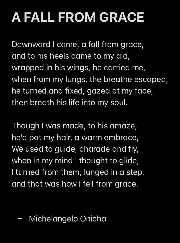 michaelgorgy121's tweet photo. I stopped writing for a while now, and I felt like a fallen angel, coming back was a bit rusty but I'm alive.
enjoy!
#poetry #poetrycommunity #poetsociety #poetsofinstagram #poetographer #darkart #darkvibes #aftermidnight #writersofinstagram #ship30for30 #poemhunterπ https://t.co/UyllQfvoU5