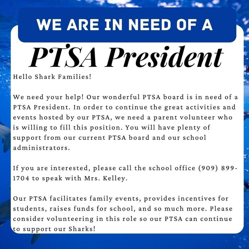 summitsharksESD's tweet photo. PTSA President Needed https://t.co/Ig2ynYFpr9