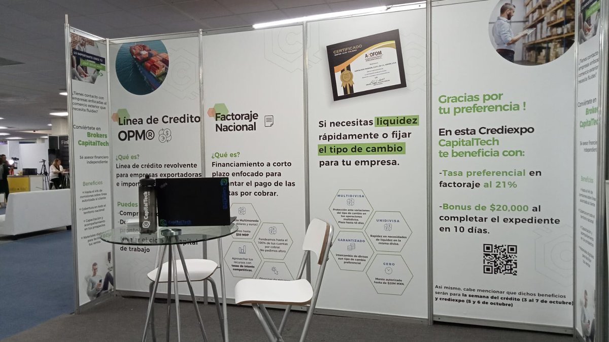 RubenG_Fintech's tweet photo. Hoy @CapitalTech_MFM participó en #Crediexpo, un evento que reunió a entidades financieras de México, con el objetivo de impulsar y fortalecer las finanzas de las #pymes mexicanas. https://t.co/dVXI6DYBsy