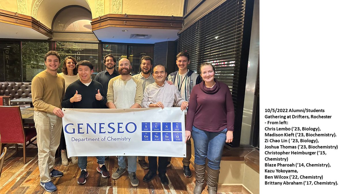 GeneseoChem's tweet photo. Lots of fun memories at ACS-NERM Meeting 10/2~10/5, 2022. https://t.co/wU4x1fhNkQ