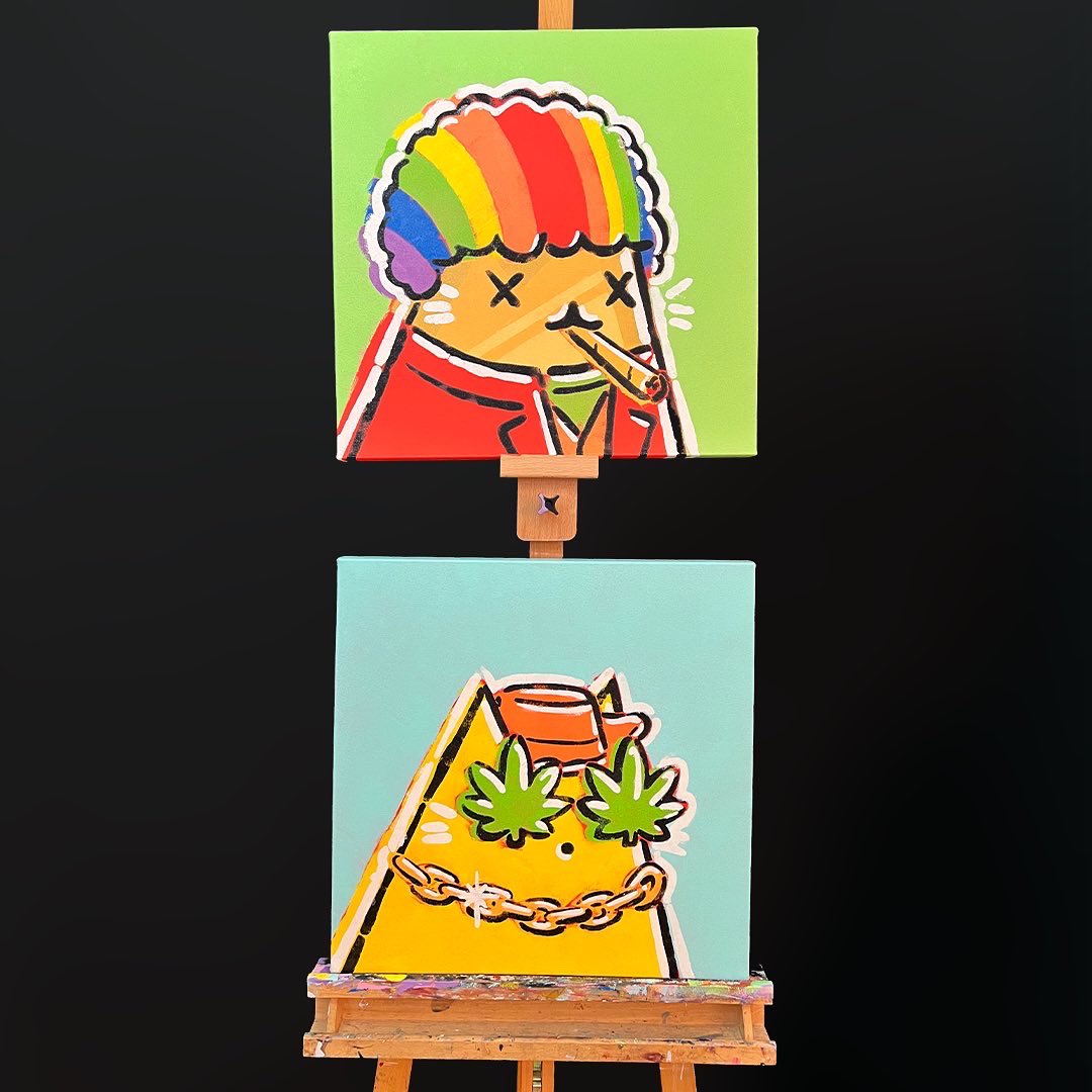 mattchessco's tweet image. Every 2 weeks, I paint 2 holders' Pop Art Cat live on TikTok and YouTube. 

The paintings are then shipped to the holders for free. Stay active and you might get your Pop Art Cat painted next time 🔥 

Here are this week's results 🙌