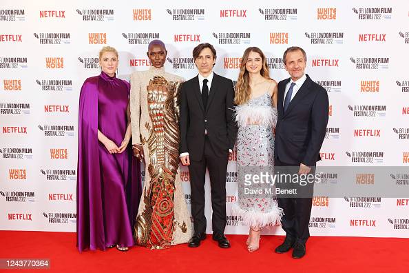 GettyVIP's tweet photo. Greta Gerwig, Jodie Turner-Smith, Noah Baumbach, Raffey Cassidy and David Heyman attend the gala screening of "White Noise" during the @BFI London Film Festival at The Royal Festival Hall on October 6, 2022.

More 📸 #LFF2022   👉 https://t.co/xBTnjwf7d0 #LFF #WhiteNoise https://t.co/mayMs0AHeg