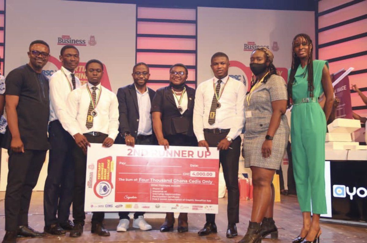 upsasrcofficial's tweet photo. Kudos to #TeamUPSA for a good run in this year’s Tertiary Business Sense Challenge 👏🏾
We will be back next year to win it.
#UPSA #TBSC2022 #WeLoveUPSA https://t.co/Tqxkf8IJH2