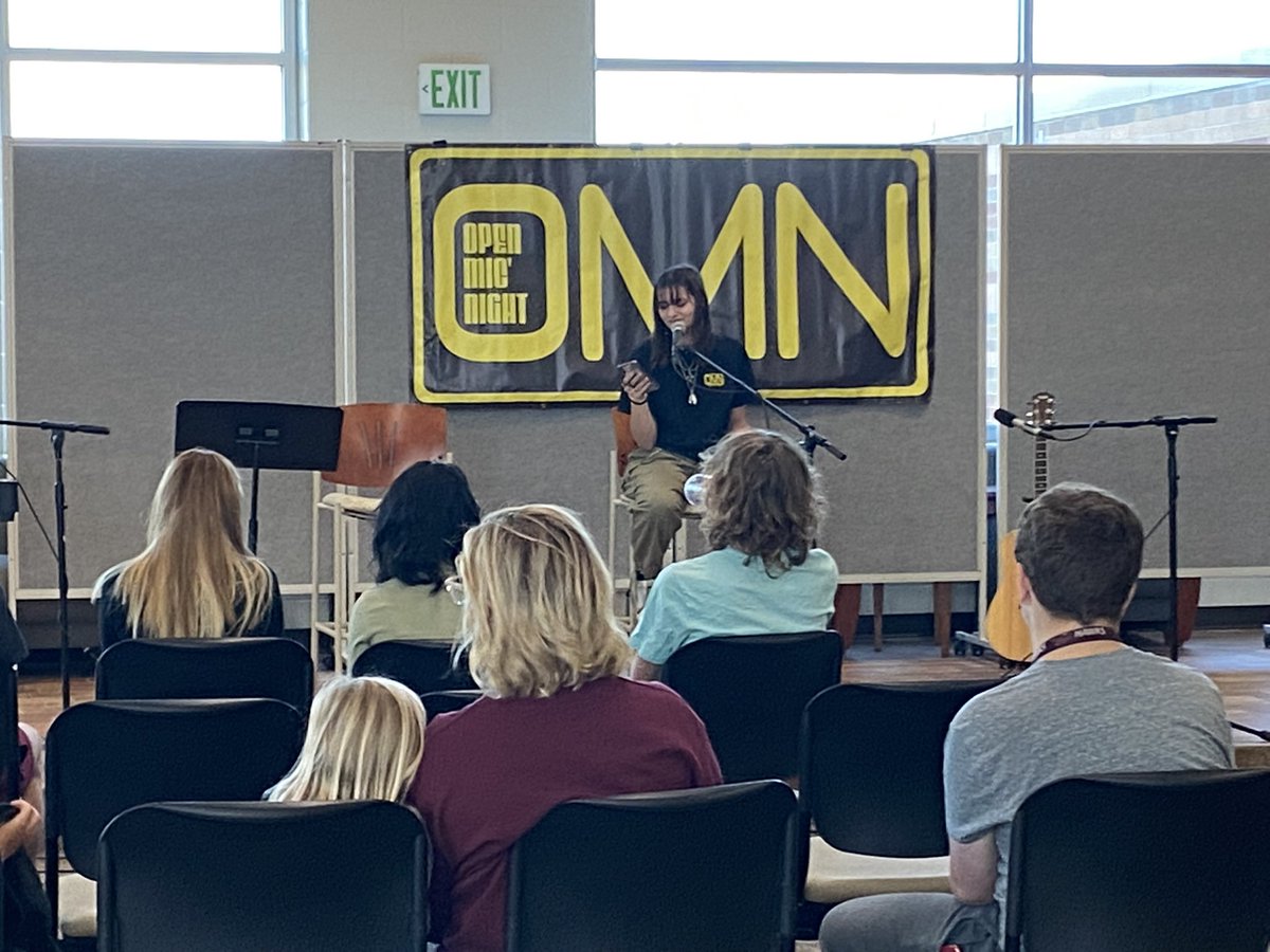 Anna starting off our first #OMN of the year!! <a href="/ACHSLib/">Centennial Media</a> <a href="/AnkenyHawkMedia/">AHS Media</a>